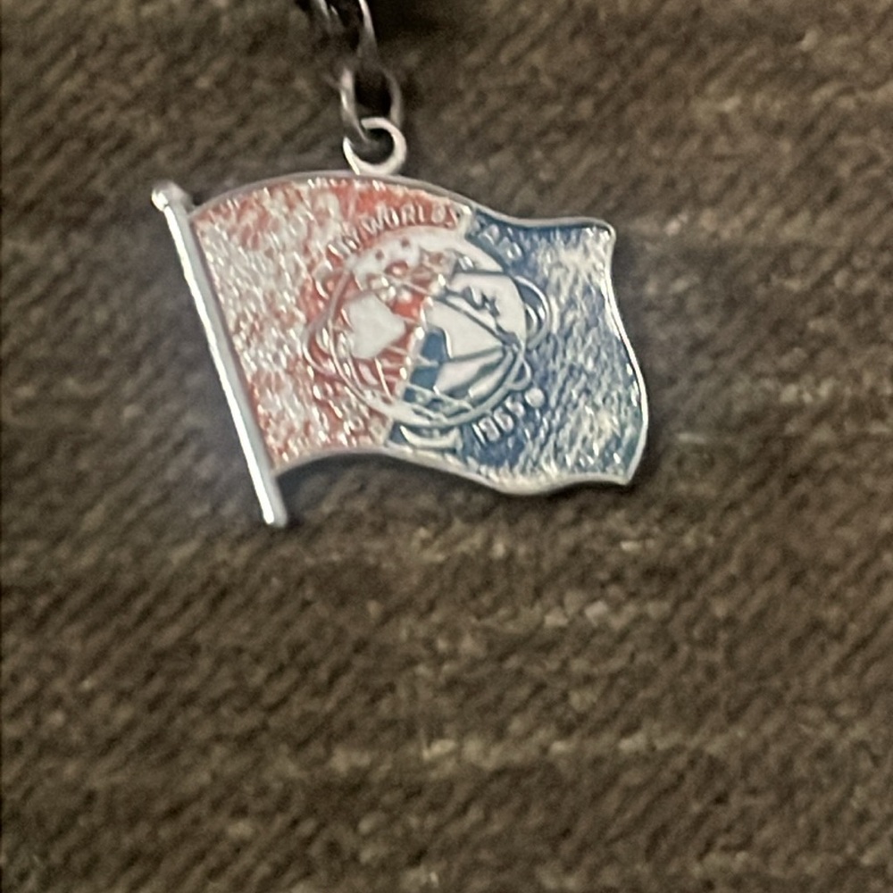 Sterling travel CHARM PENDANT real solid Silver Fine Jewelry 1964-65 NEW YORK NY